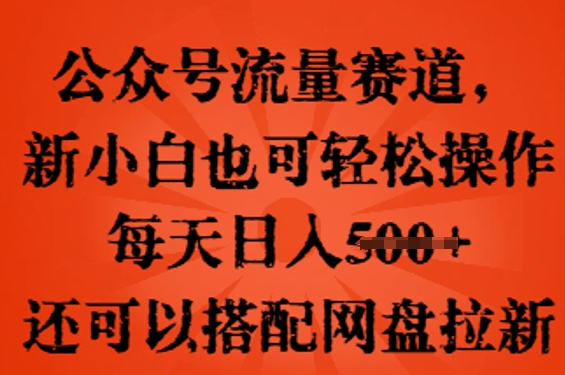 公众号流量赛道，新人小白也可轻松上手操作，每天日入100+，还可以搭配网盘拉新-青年云网创—高质量项目商城